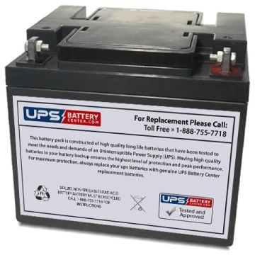Energy Power 12V 38Ah EP-SLA12-38L Battery with F6 - Nut & Bolt Terminals