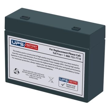 Enerwatt WP1221W 12V 6Ah Replacement Battery with Recessed Terminals