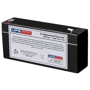 EverExceed 6V 3.5Ah AM6-3.2 Replacement Battery with F1 Terminals