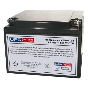 Leoch 12V 24Ah LPX12-24 Battery with F3 Terminals