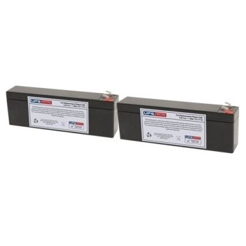 Liko Likorall 243 ES Patient Lift Replacement Battery Set with F1 Terminals on Same Side