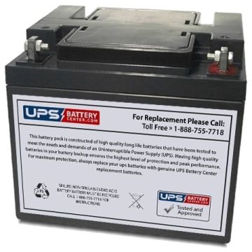 Power One 12V 45Ah KTF1240 Replacement Battery with F6 Terminals