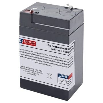 Sinan Industries SN640 6V 5Ah Battery with F1 Terminals