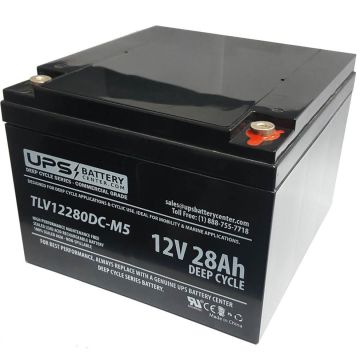 TLV12280DC - 12V 28Ah Deep Cycle Battery with F3 Terminals